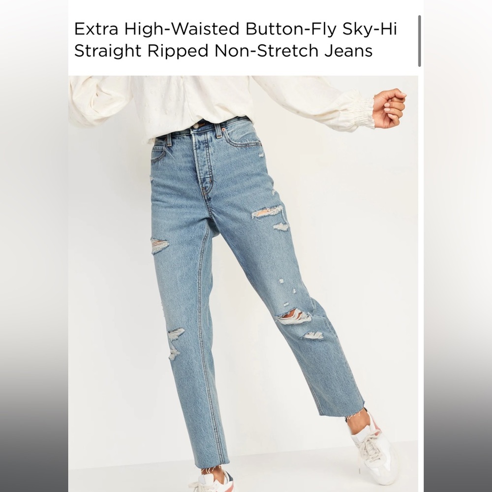 Old Navy Sky-Hi Straight Boyfriend Jeans